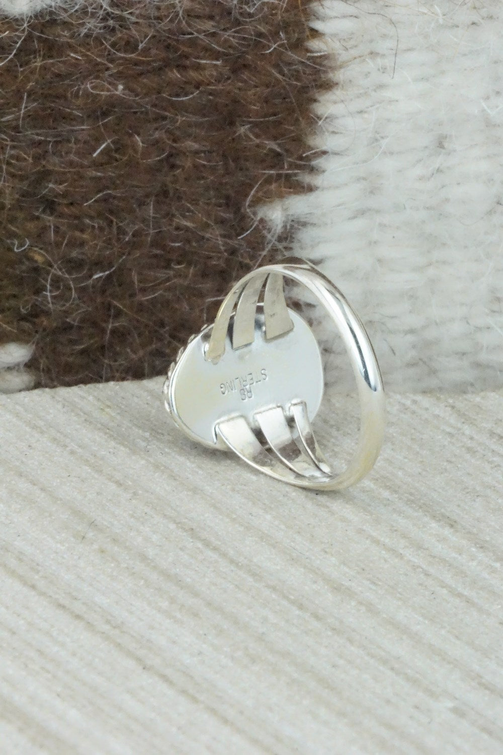 Turquoise & Sterling Silver Ring - Jamie Saunders - Size 9.25