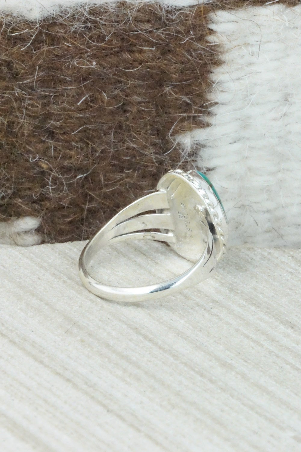 Turquoise & Sterling Silver Ring - Jamie Saunders - Size 9.25