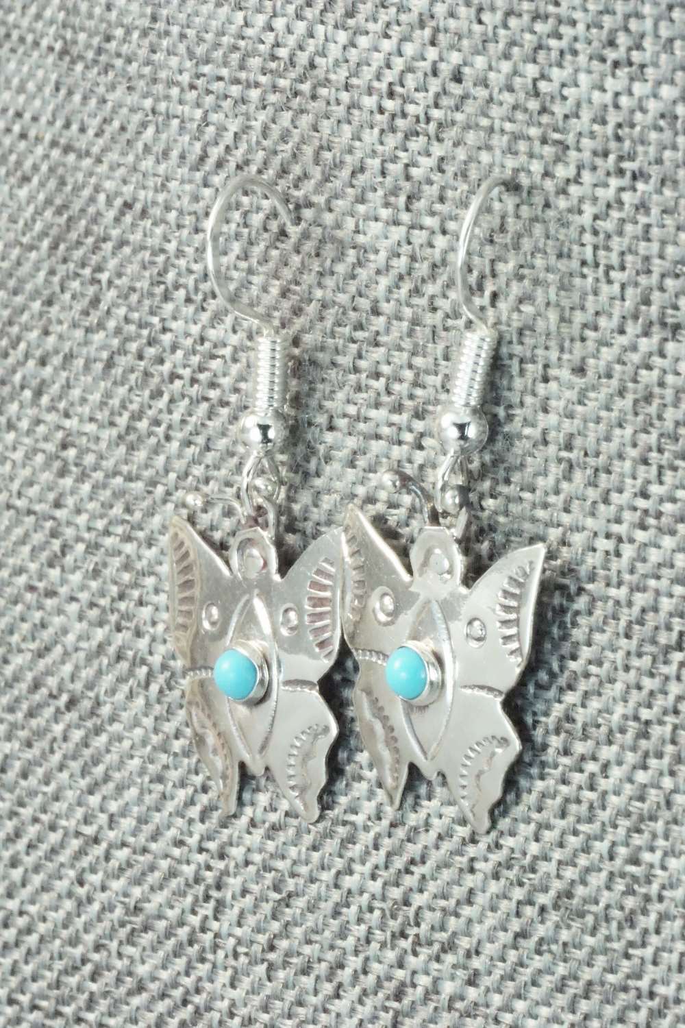 Turquoise & Sterling Silver Earrings - Lucille Platero