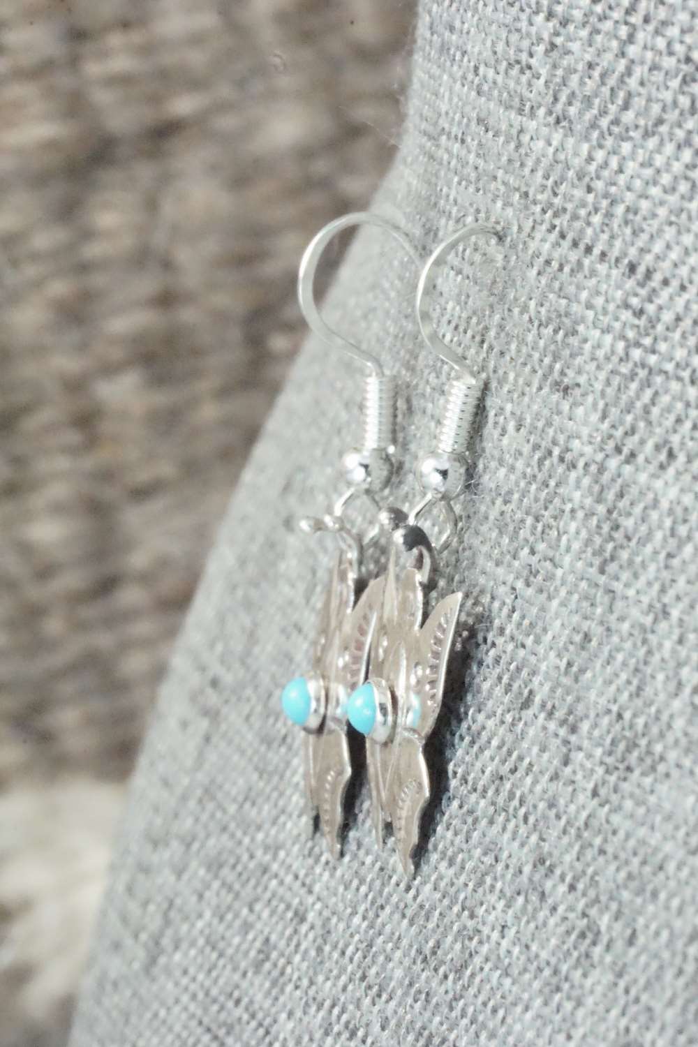 Turquoise & Sterling Silver Earrings - Lucille Platero