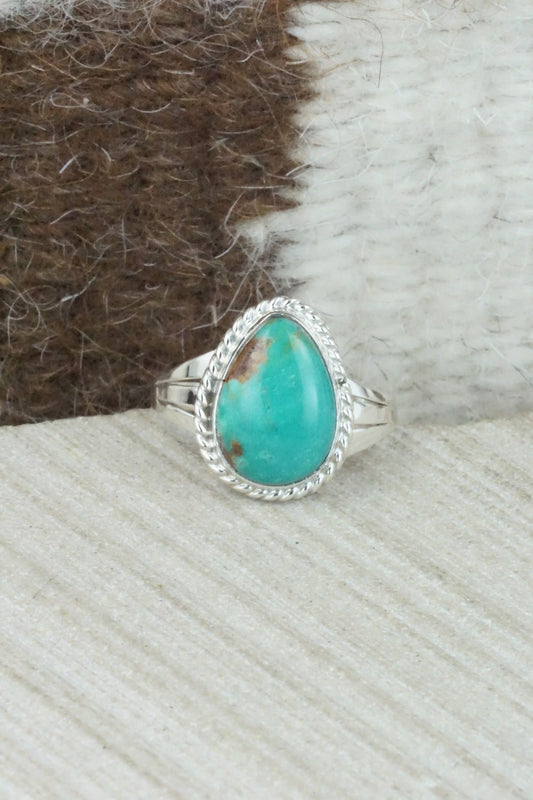 Turquoise & Sterling Silver Ring - Jamie Saunders - Size 9.75