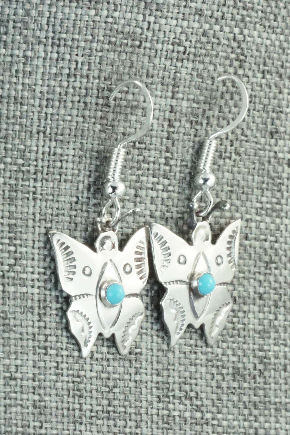Turquoise & Sterling Silver Earrings - Lucille Platero