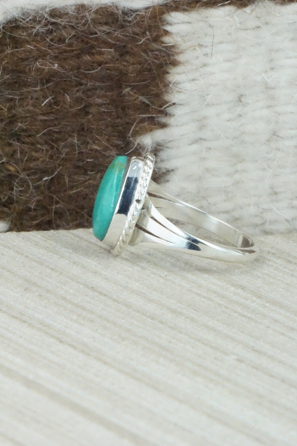 Turquoise & Sterling Silver Ring - Jamie Saunders - Size 9.75