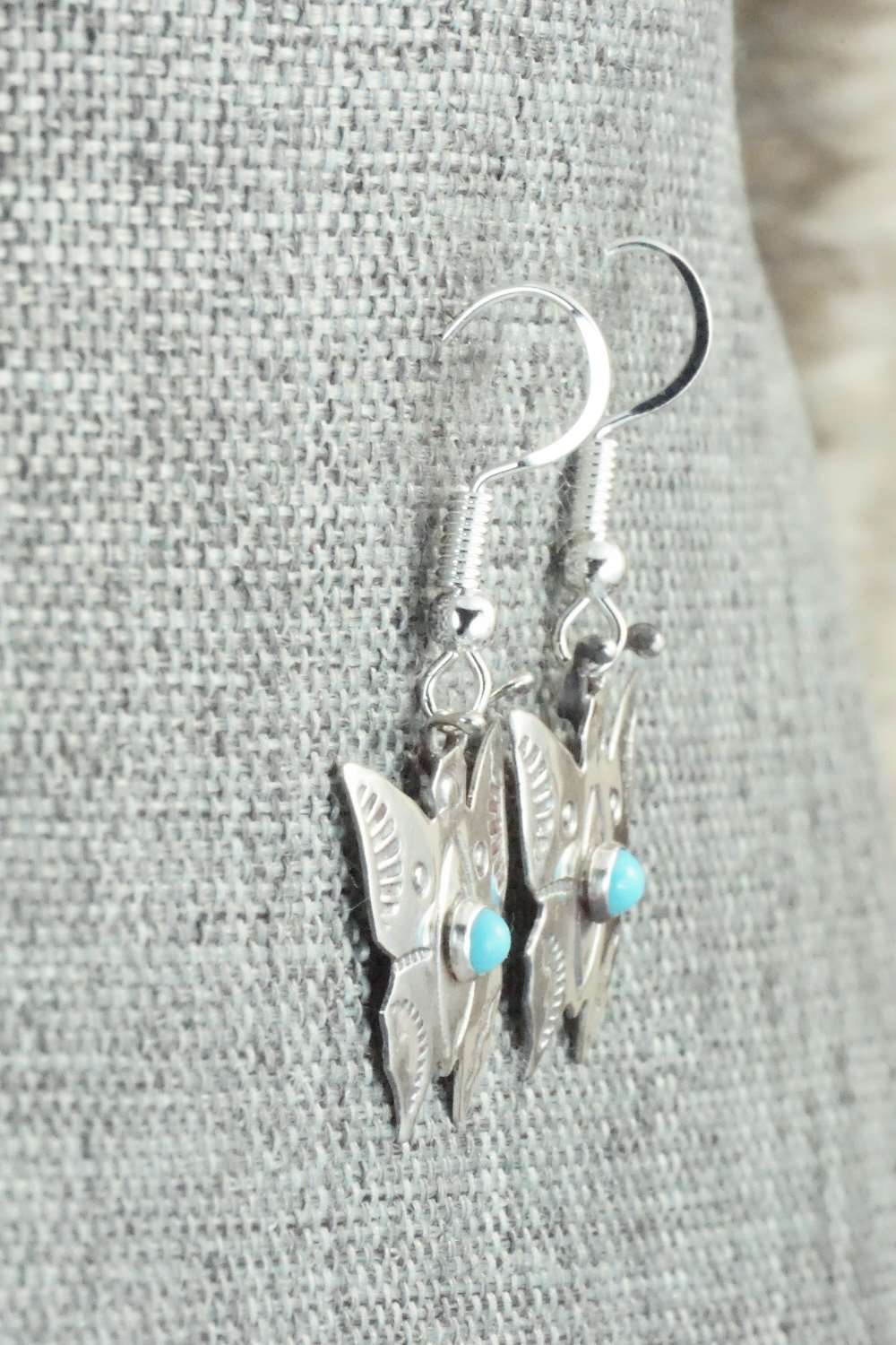 Turquoise & Sterling Silver Earrings - Lucille Platero