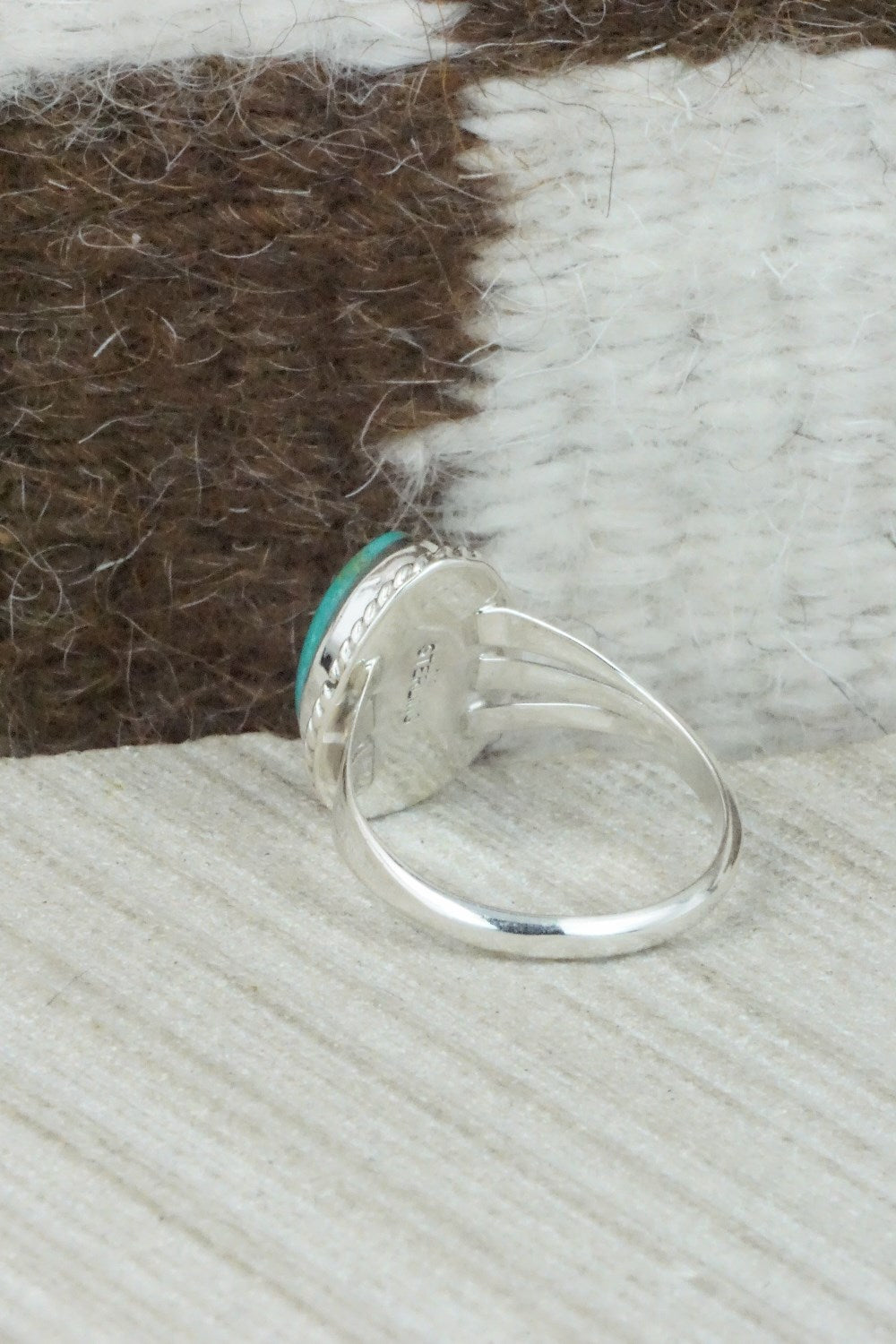 Turquoise & Sterling Silver Ring - Jamie Saunders - Size 9.75