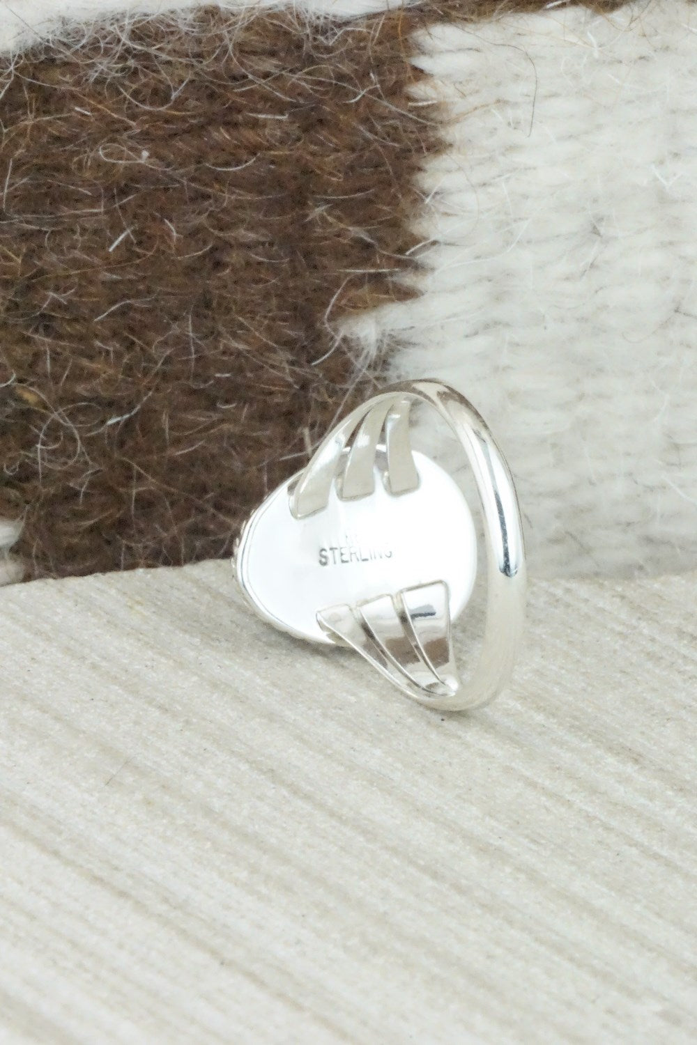Turquoise & Sterling Silver Ring - Jamie Saunders - Size 9.75