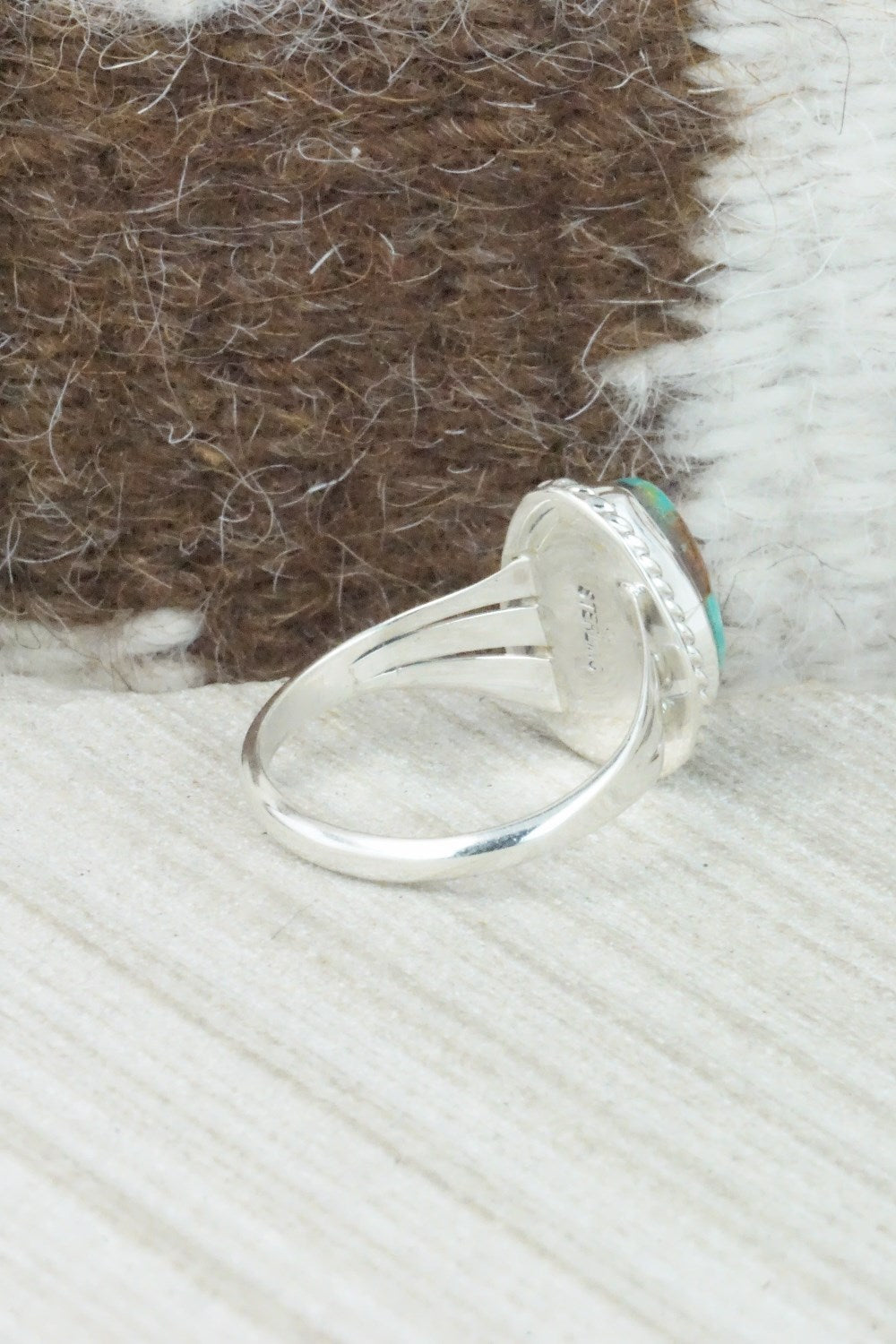 Turquoise & Sterling Silver Ring - Jamie Saunders - Size 9.75