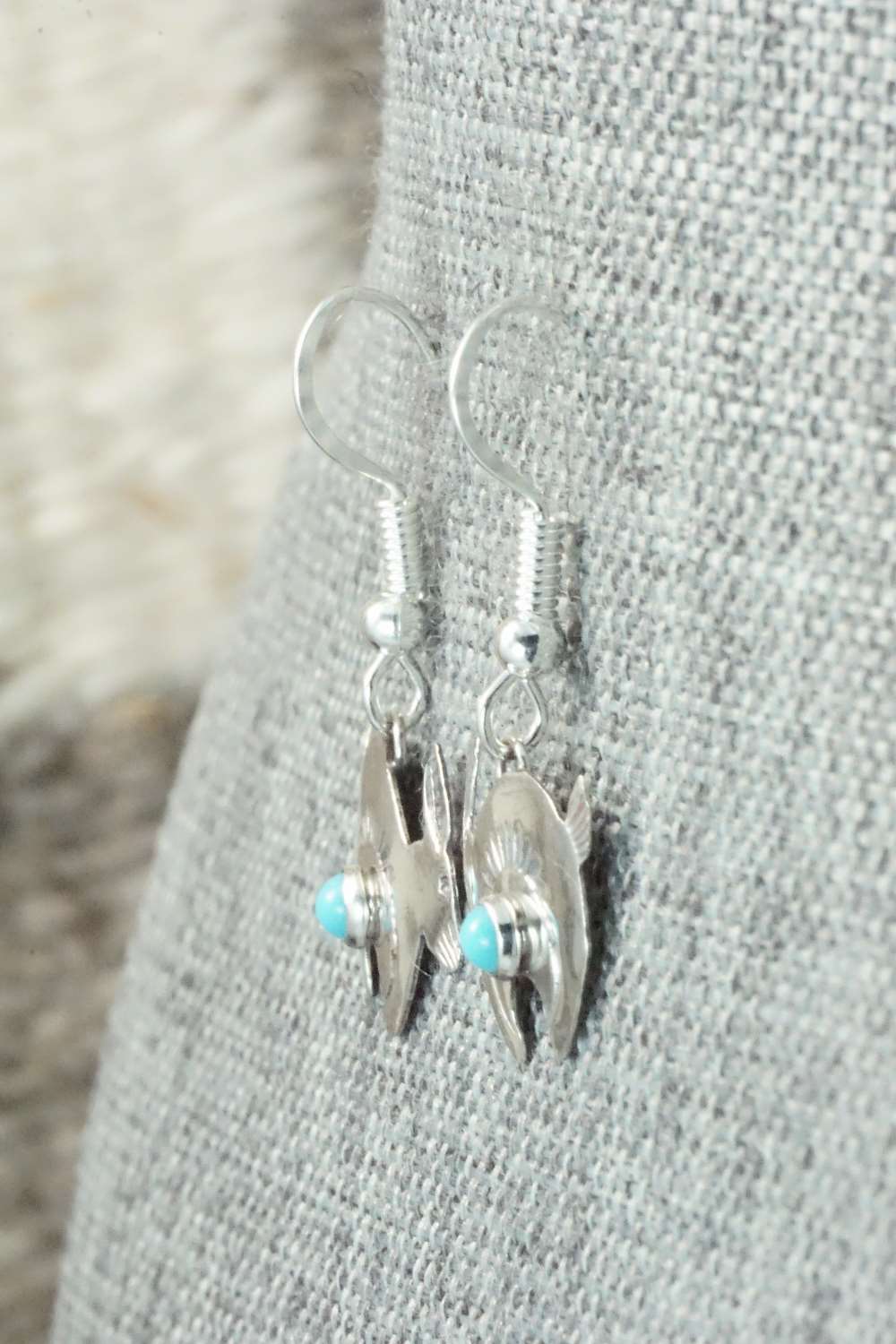 Turquoise & Sterling Silver Earrings - Lucille Platero
