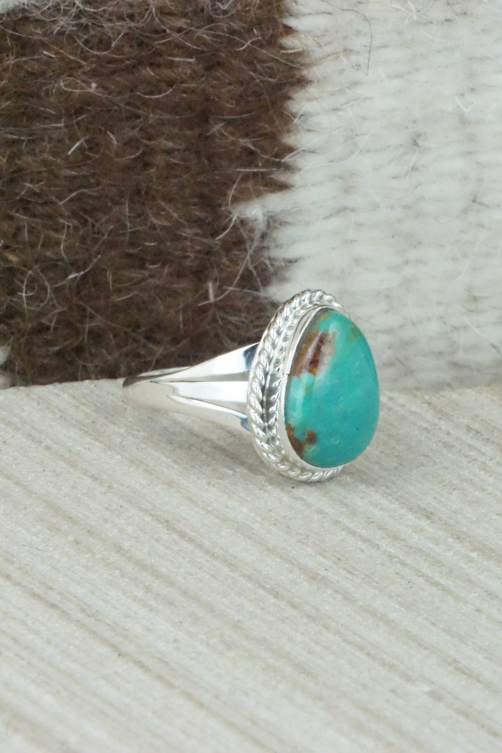 Turquoise & Sterling Silver Ring - Jamie Saunders - Size 9.75
