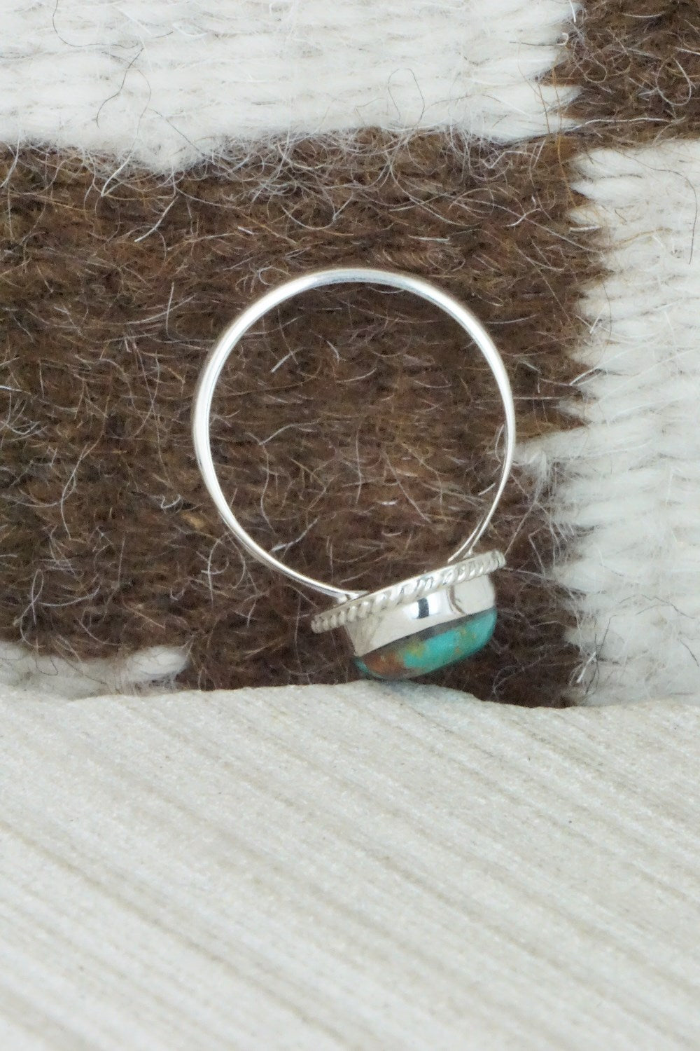 Turquoise & Sterling Silver Ring - Jamie Saunders - Size 9.75