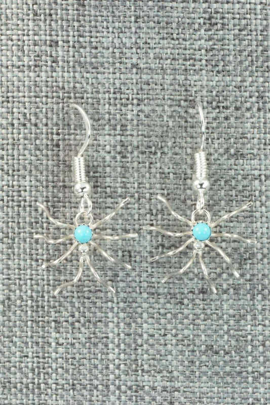 Turquoise & Sterling Silver Earrings - Lucille Platero