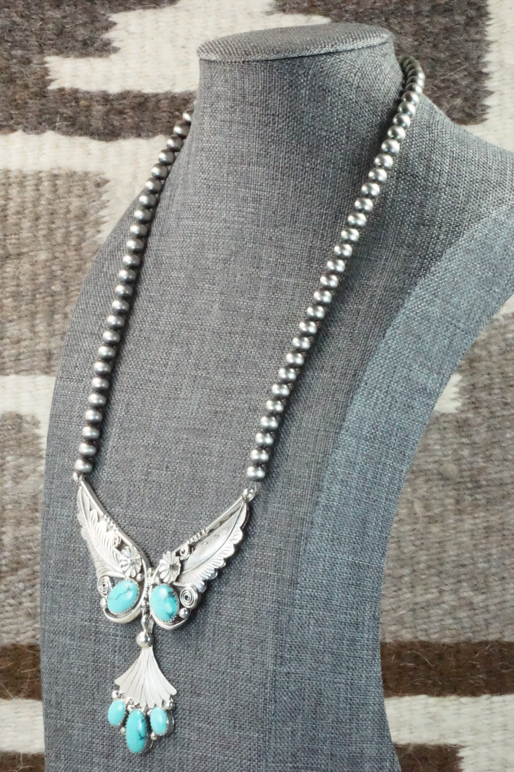 Turquoise & Sterling Silver Necklace - Henry Attakai