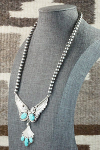 Turquoise & Sterling Silver Necklace - Henry Attakai