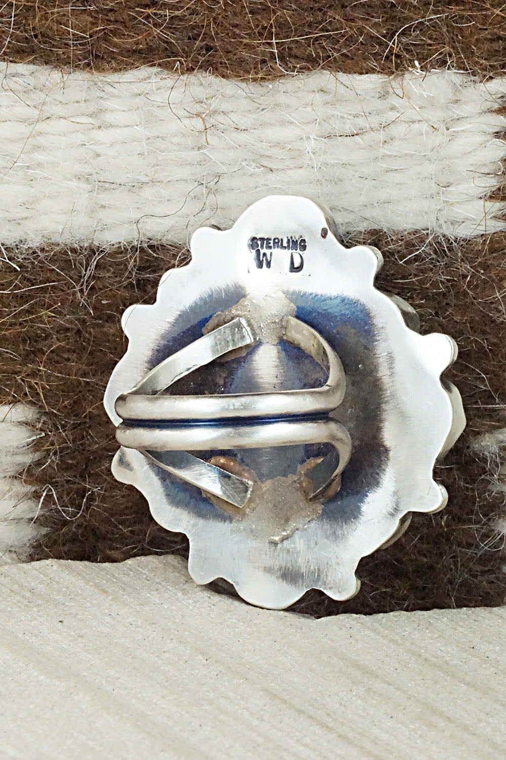Turquoise & Sterling Silver Ring - Wilson Dawes - Size 10