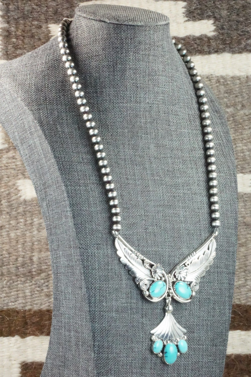 Turquoise & Sterling Silver Necklace - Henry Attakai