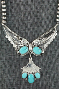 Turquoise & Sterling Silver Necklace - Henry Attakai