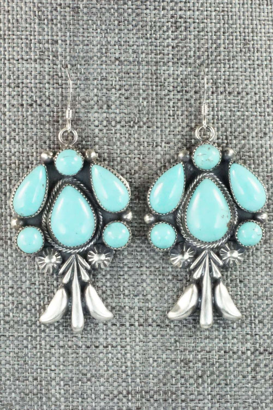 Turquoise & Sterling Silver Earrings - Bobby Platero