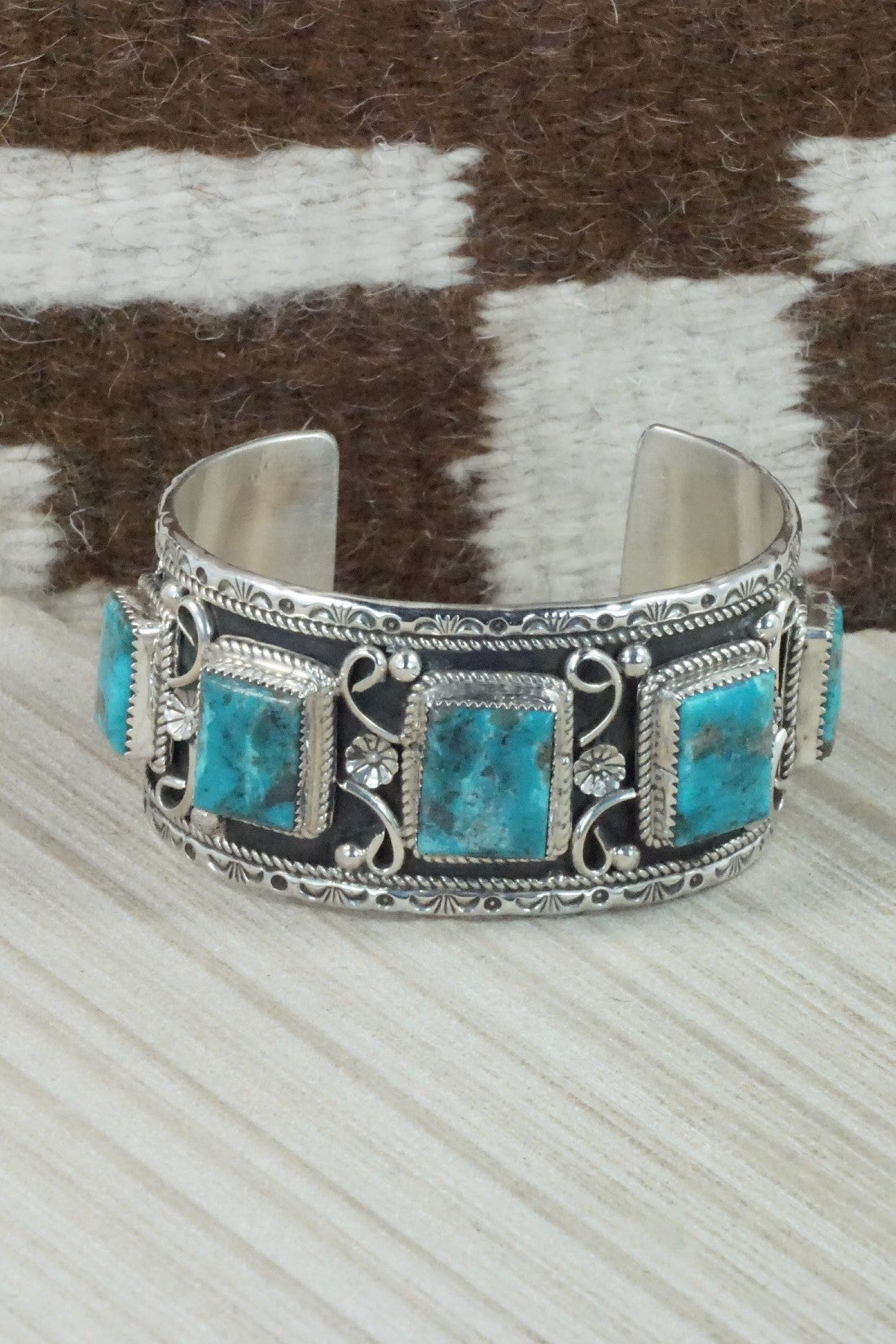 Turquoise & Sterling Silver Bracelet - Donavan Nez