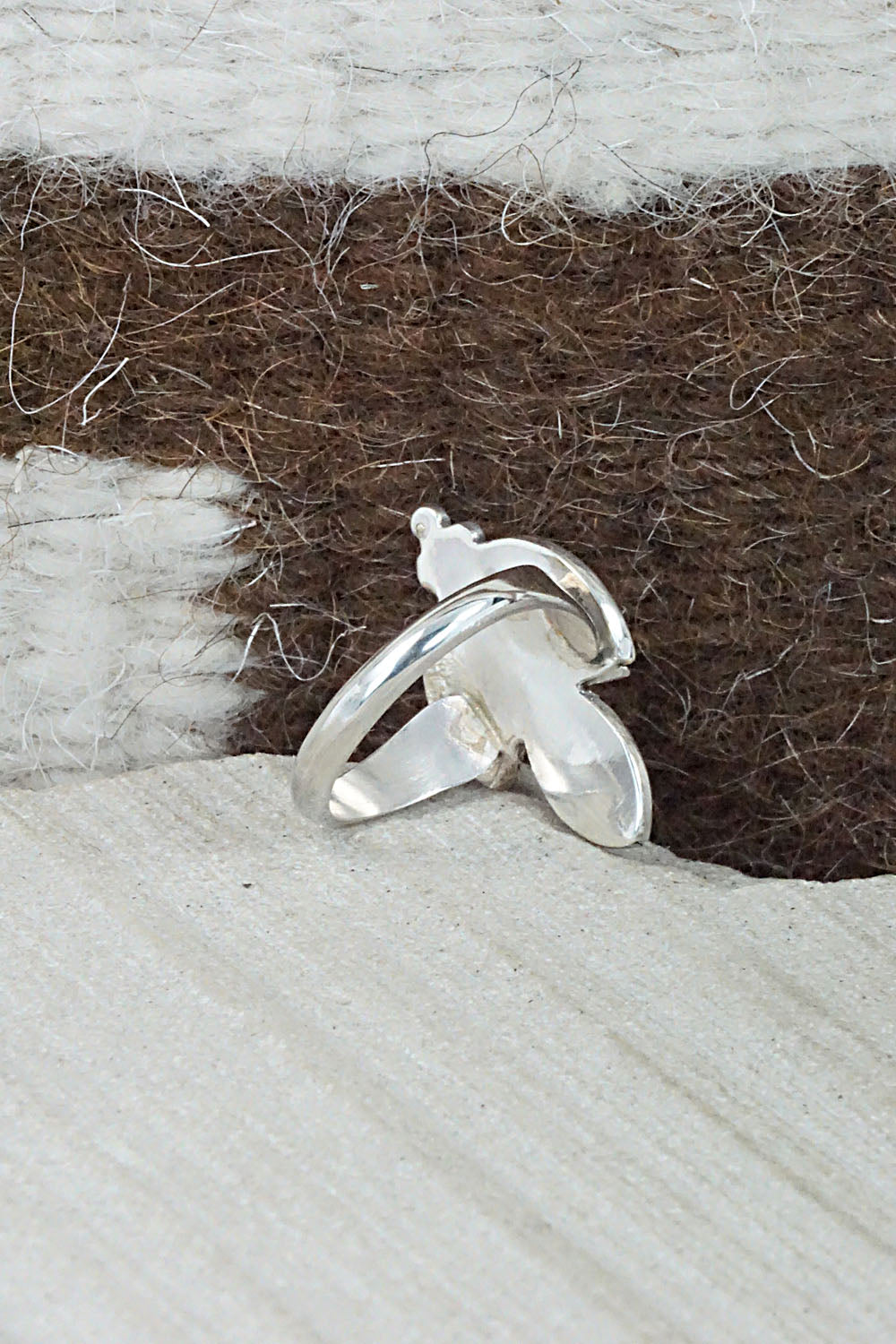 Turquoise & Sterling Silver Ring - Fernando Othole - Size 5.5
