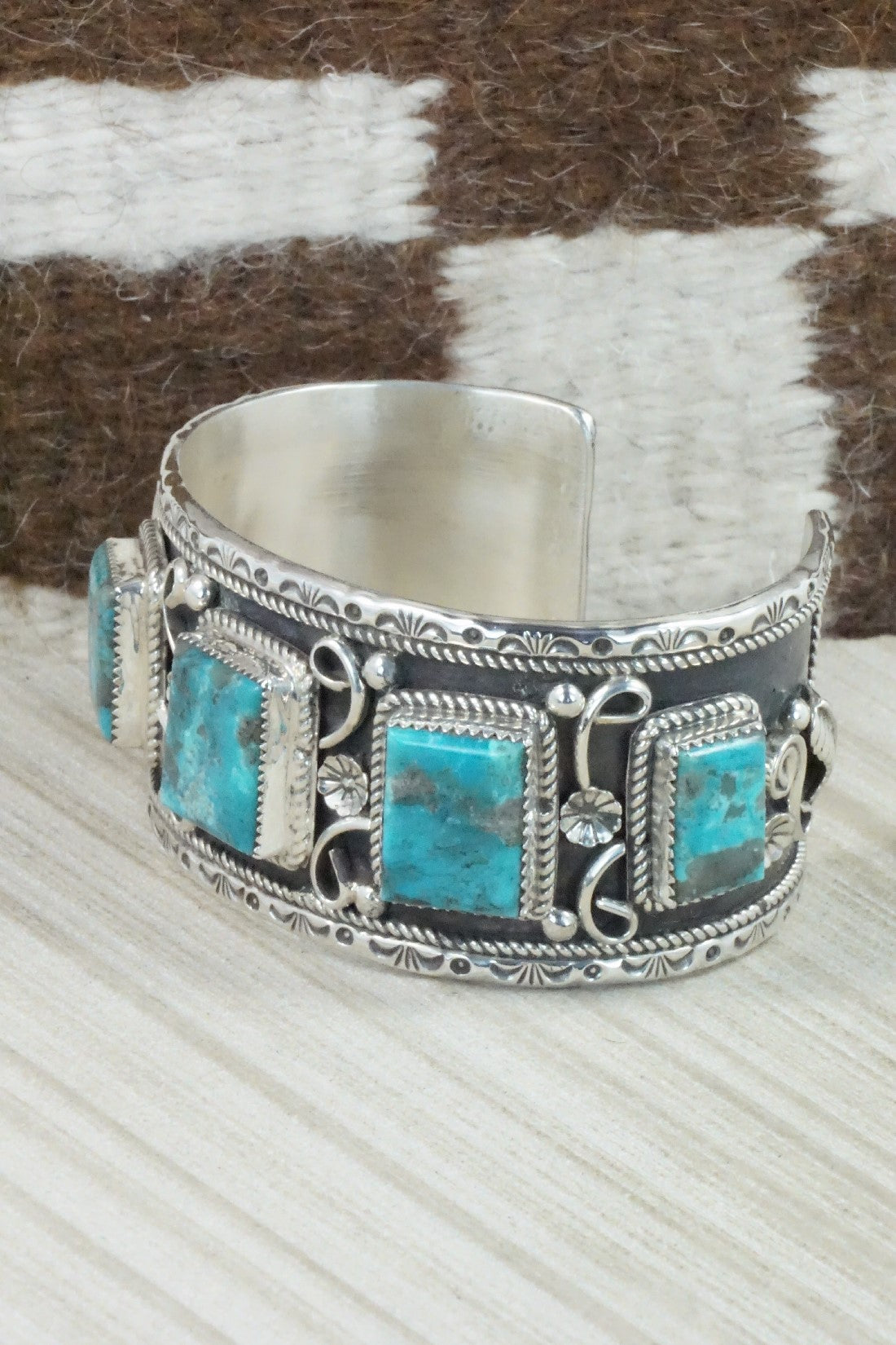 Turquoise & Sterling Silver Bracelet - Donavan Nez