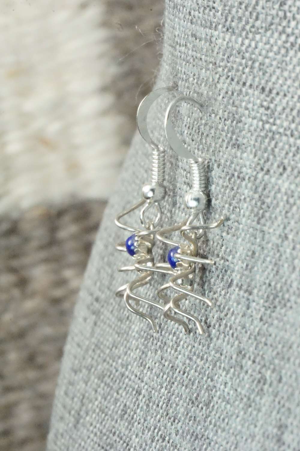 Lapis & Sterling Silver Earrings - Lucille Platero