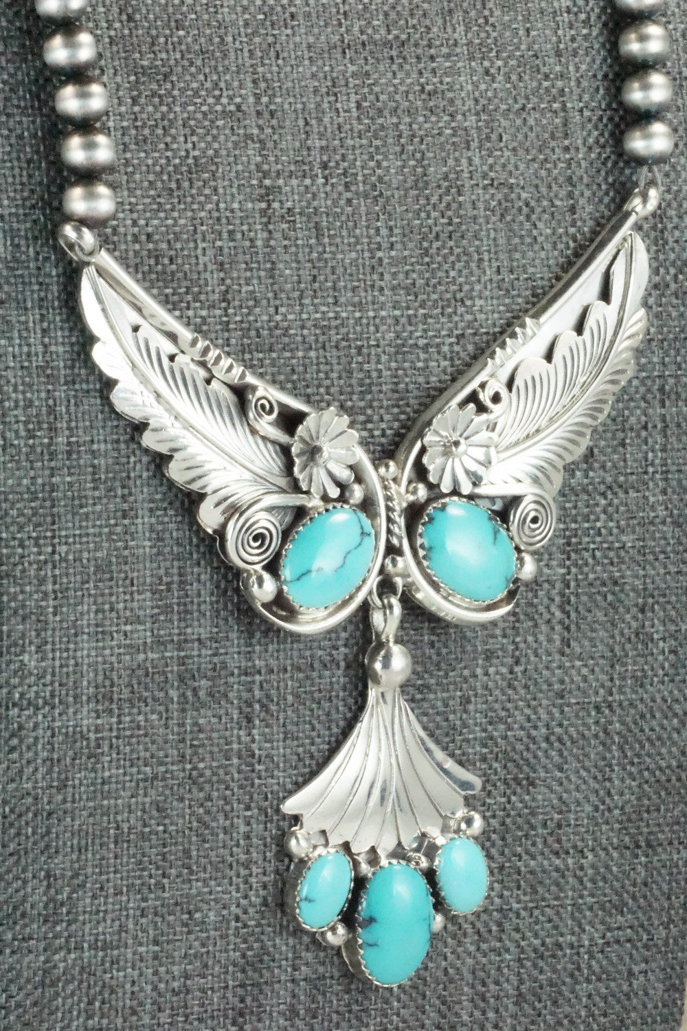 Turquoise & Sterling Silver Necklace - Henry Attakai