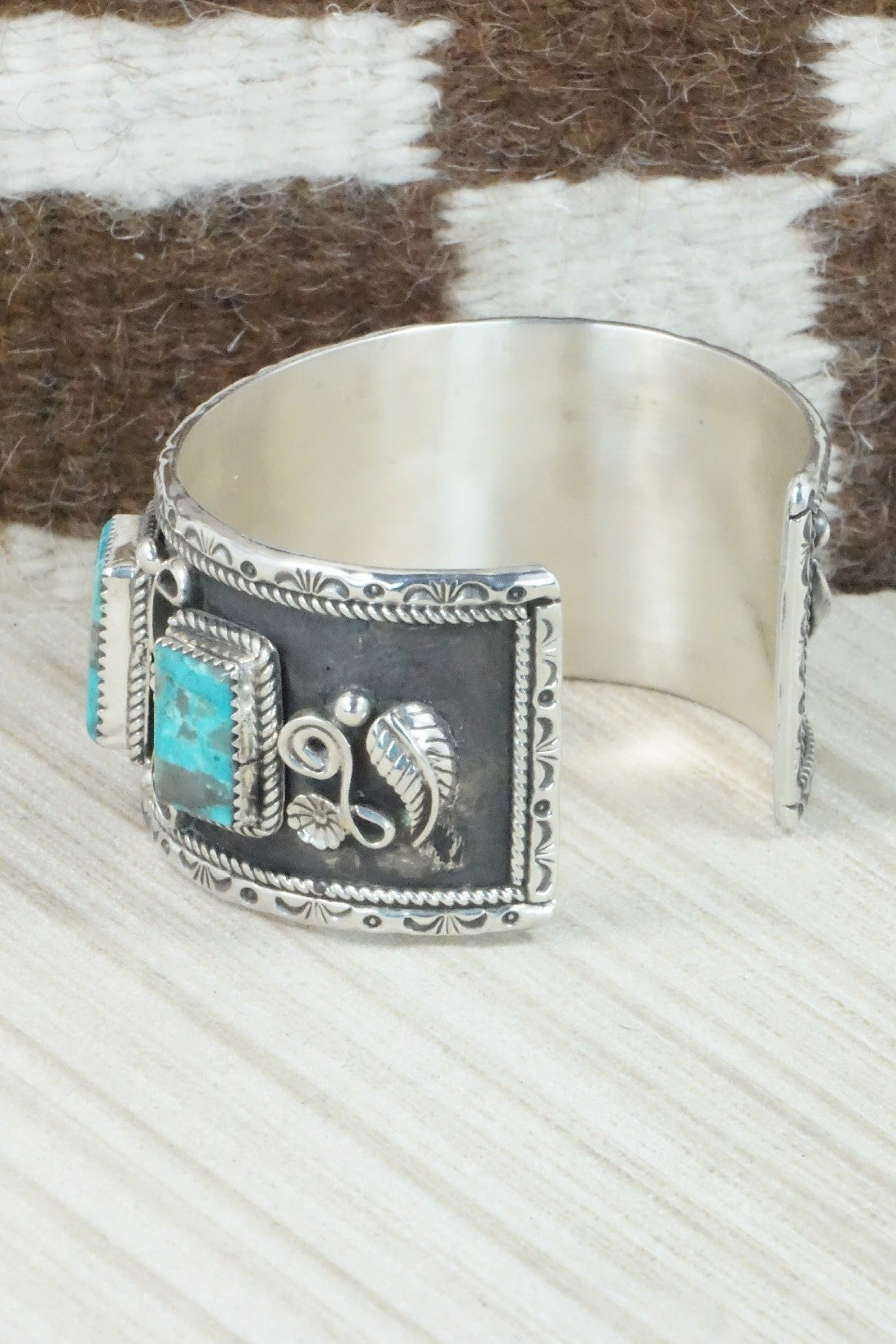 Turquoise & Sterling Silver Bracelet - Donavan Nez