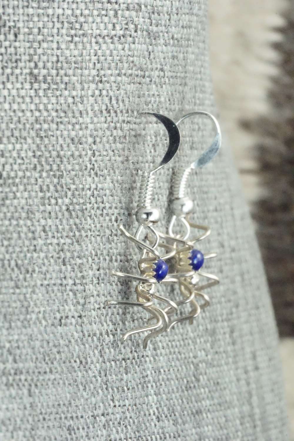 Lapis & Sterling Silver Earrings - Lucille Platero