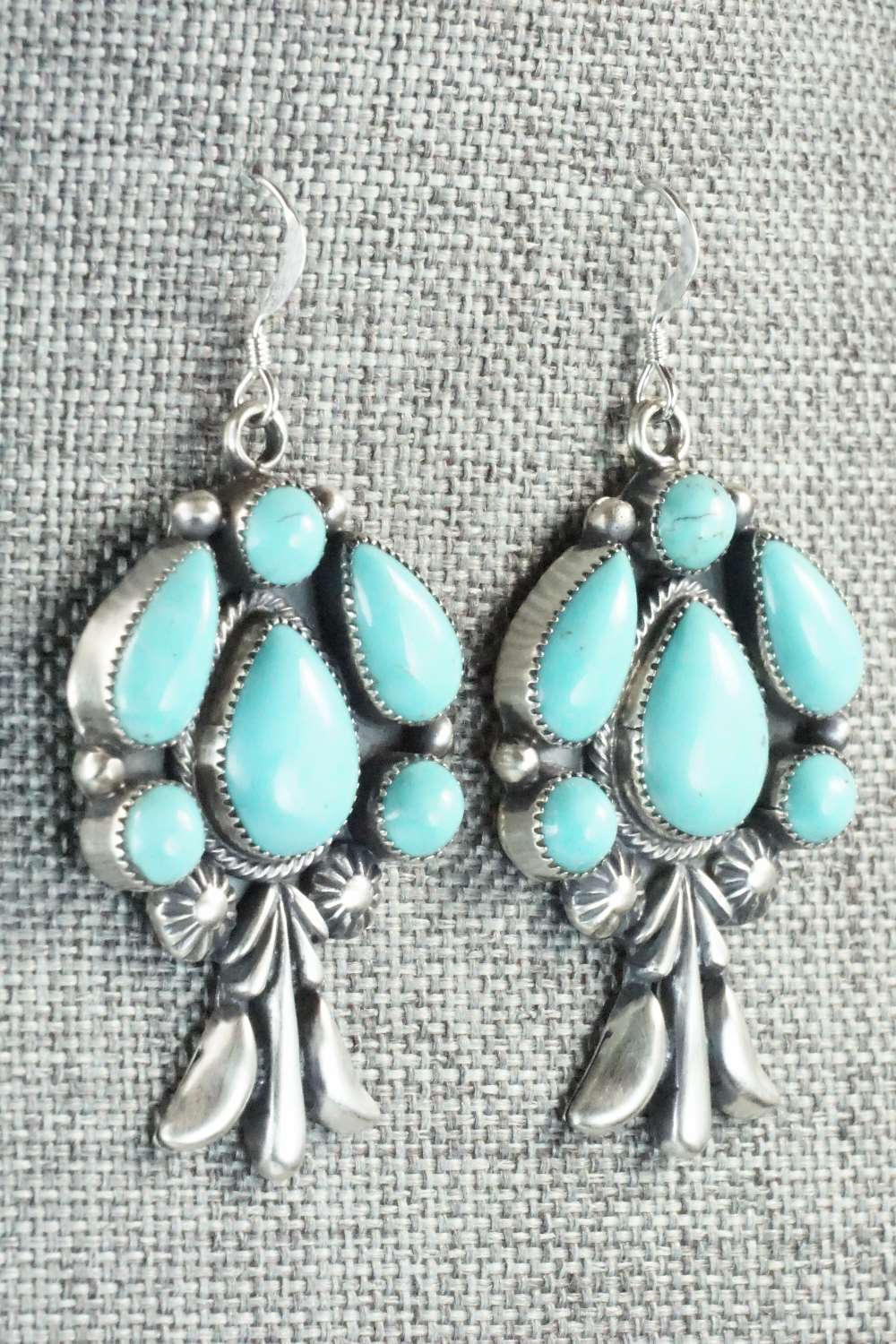 Turquoise & Sterling Silver Earrings - Bobby Platero