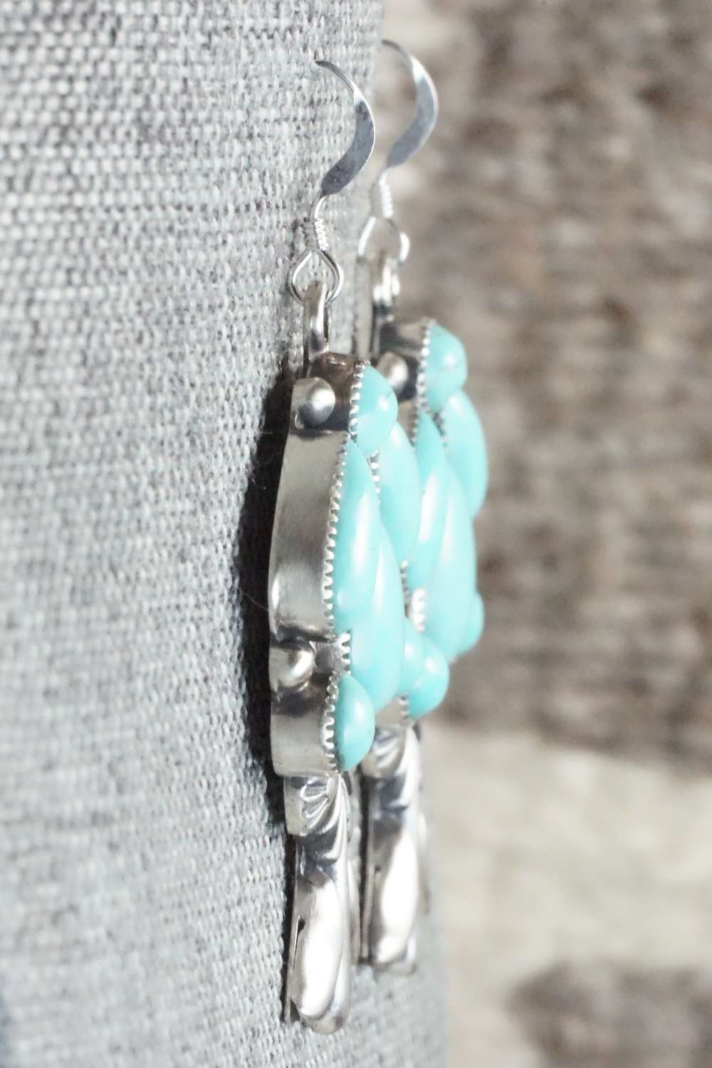Turquoise & Sterling Silver Earrings - Bobby Platero