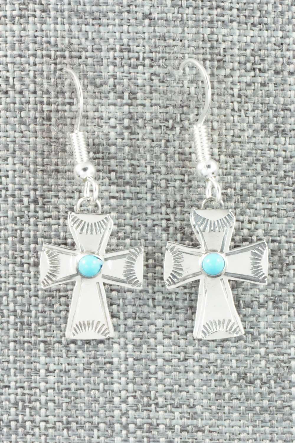 Turquoise & Sterling Silver Earrings - Lucille Platero