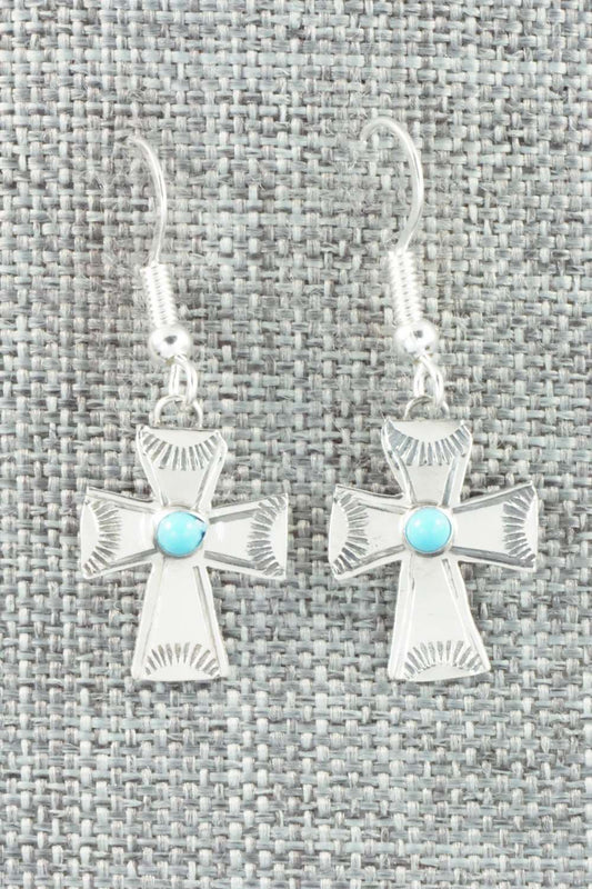 Turquoise & Sterling Silver Earrings - Lucille Platero