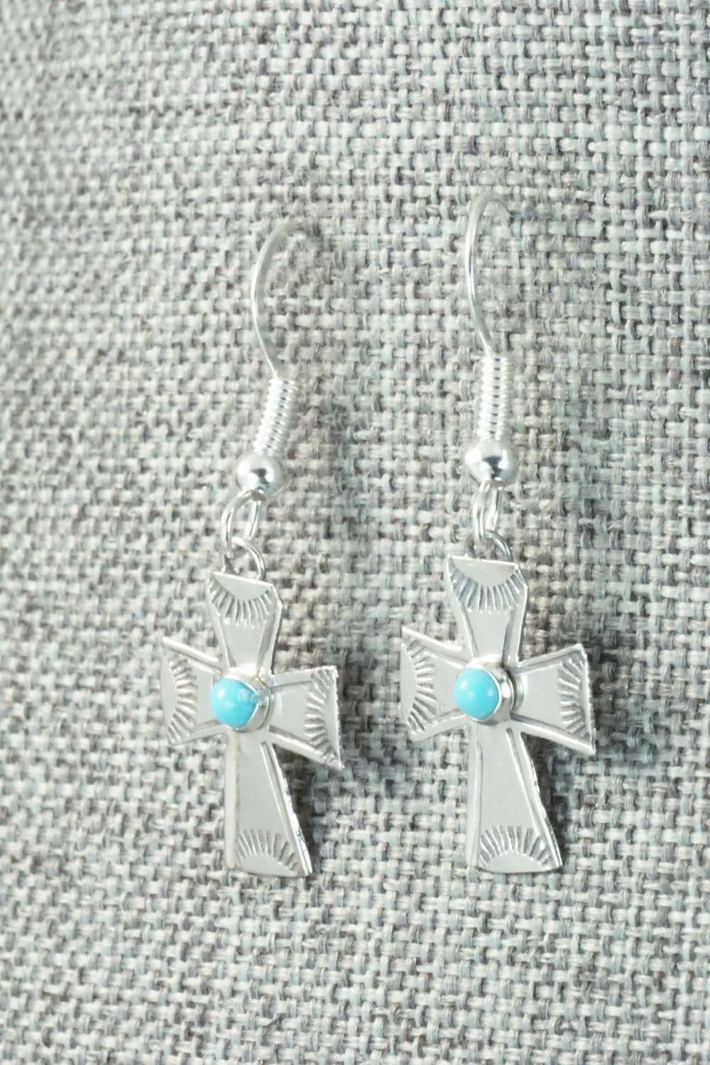 Turquoise & Sterling Silver Earrings - Lucille Platero