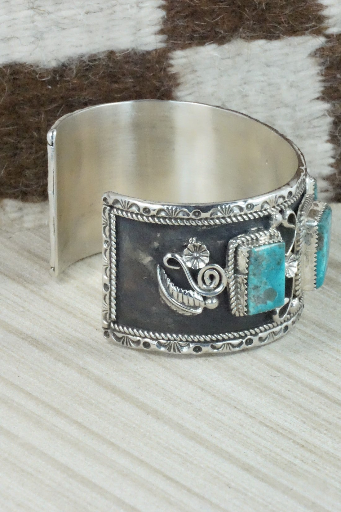 Turquoise & Sterling Silver Bracelet - Donavan Nez