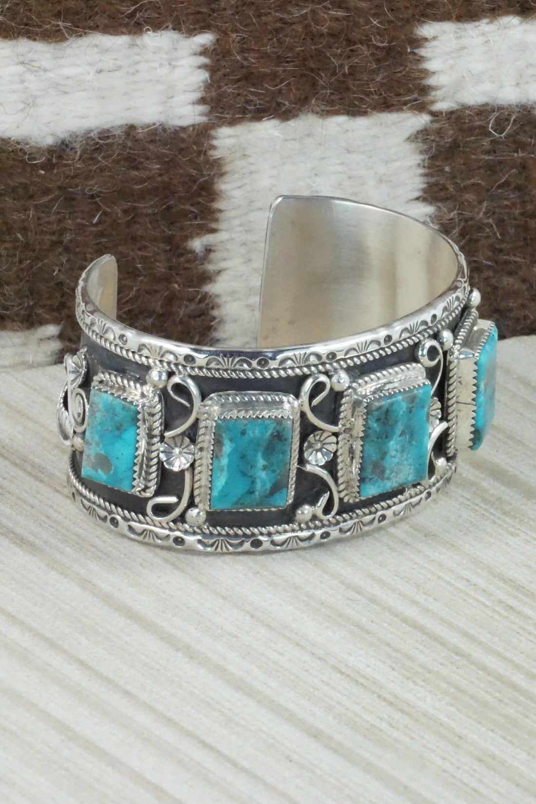 Turquoise & Sterling Silver Bracelet - Donavan Nez