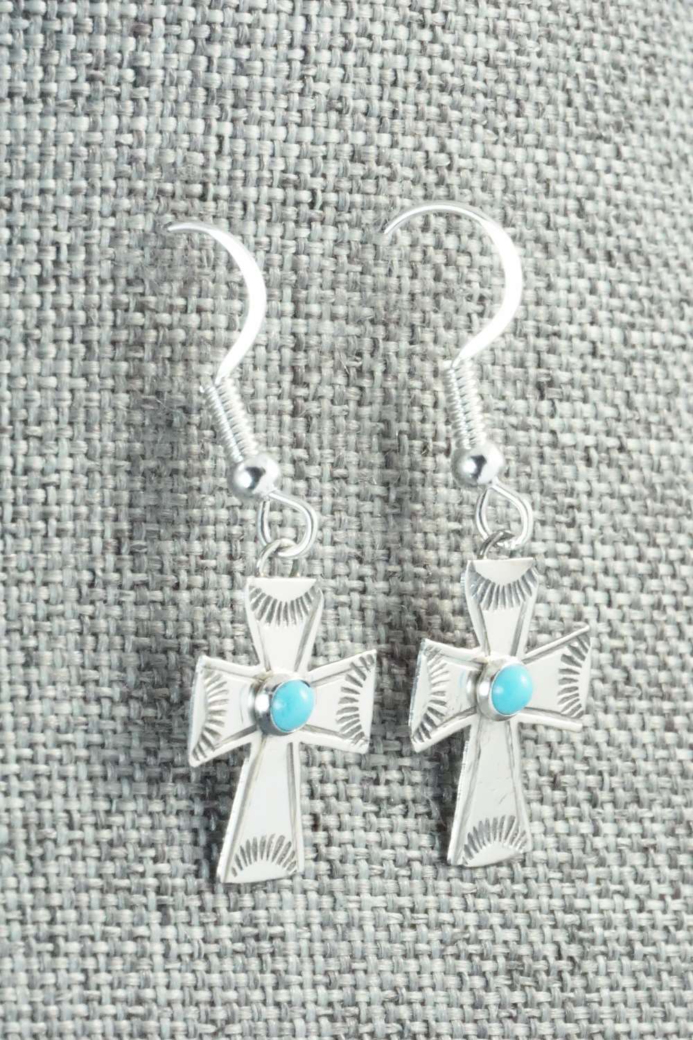 Turquoise & Sterling Silver Earrings - Lucille Platero