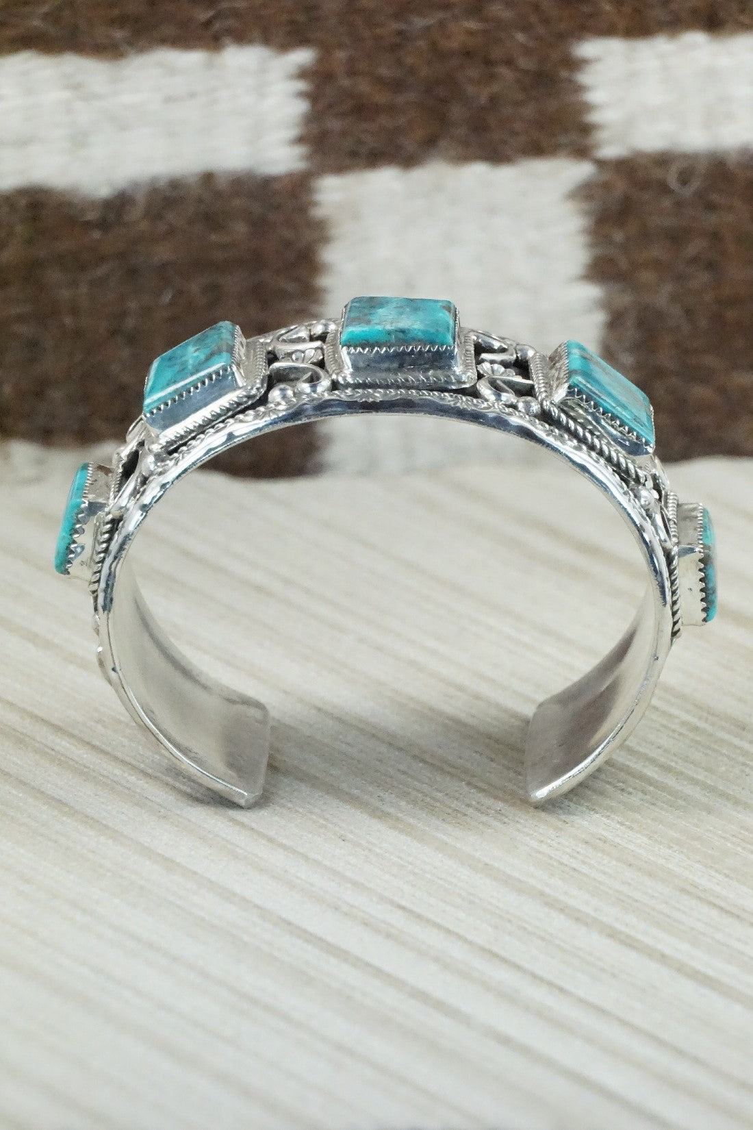 Turquoise & Sterling Silver Bracelet - Donavan Nez