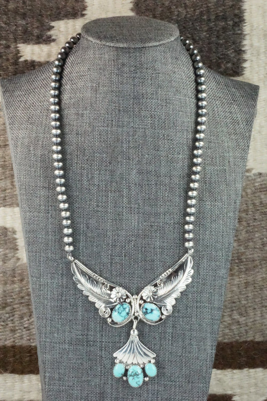 Turquoise & Sterling Silver Necklace - Henry Attakai
