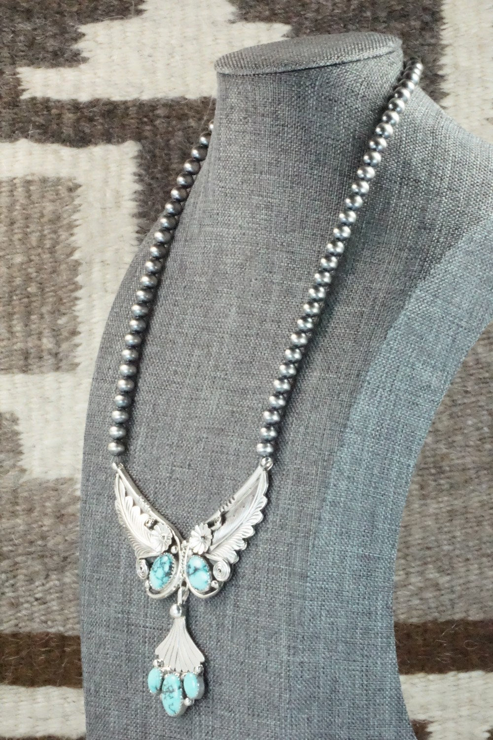 Turquoise & Sterling Silver Necklace - Henry Attakai
