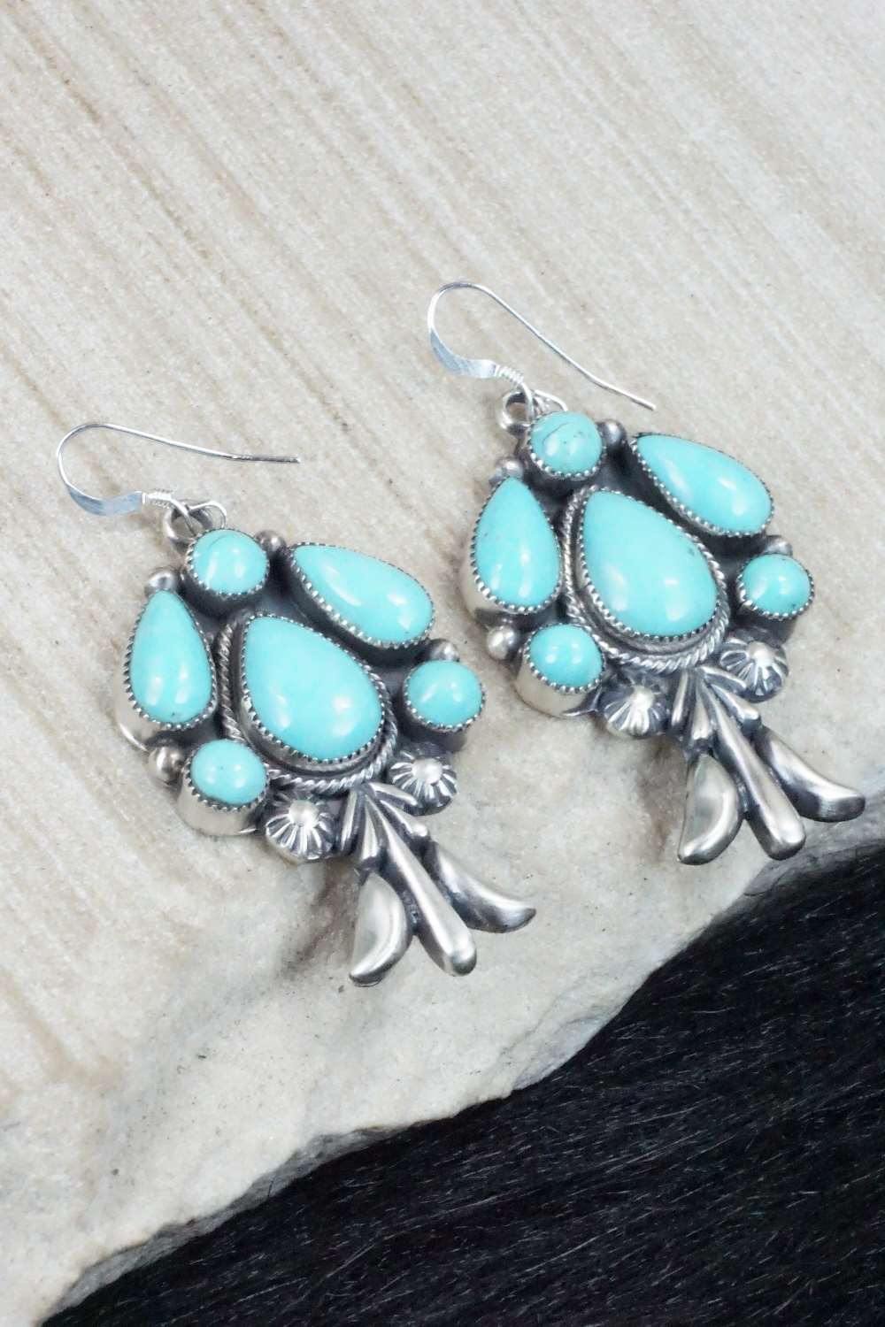 Turquoise & Sterling Silver Earrings - Bobby Platero