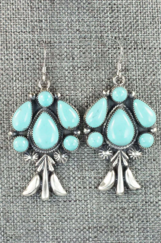 Turquoise & Sterling Silver Earrings - Bobby Platero