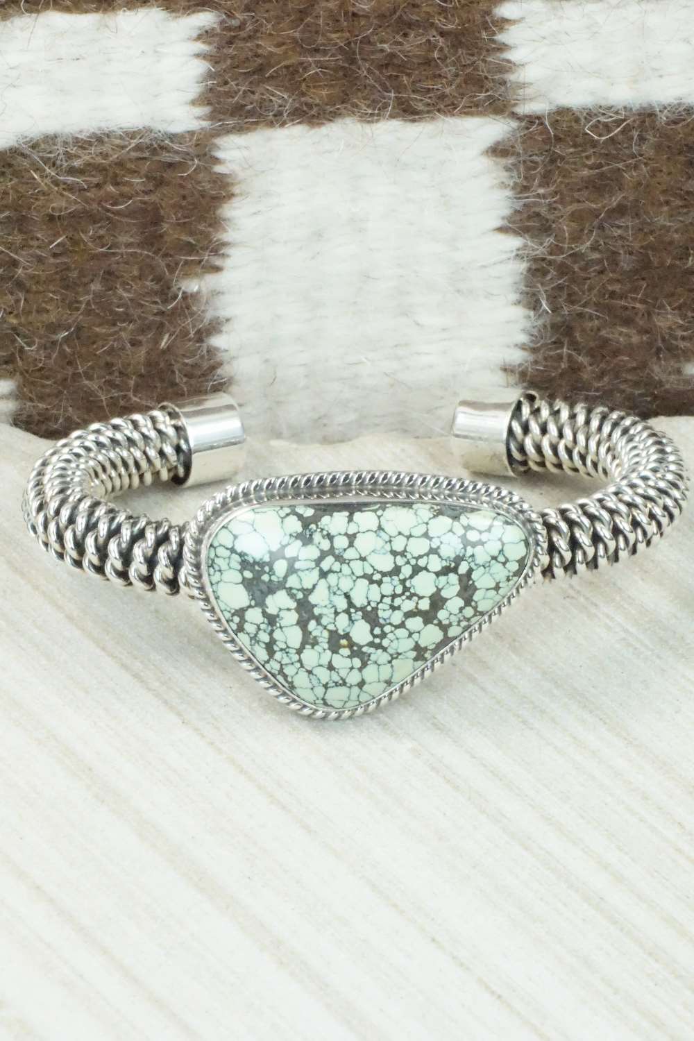 Variscite and Sterling Silver Bracelet - Raymond Delgarito