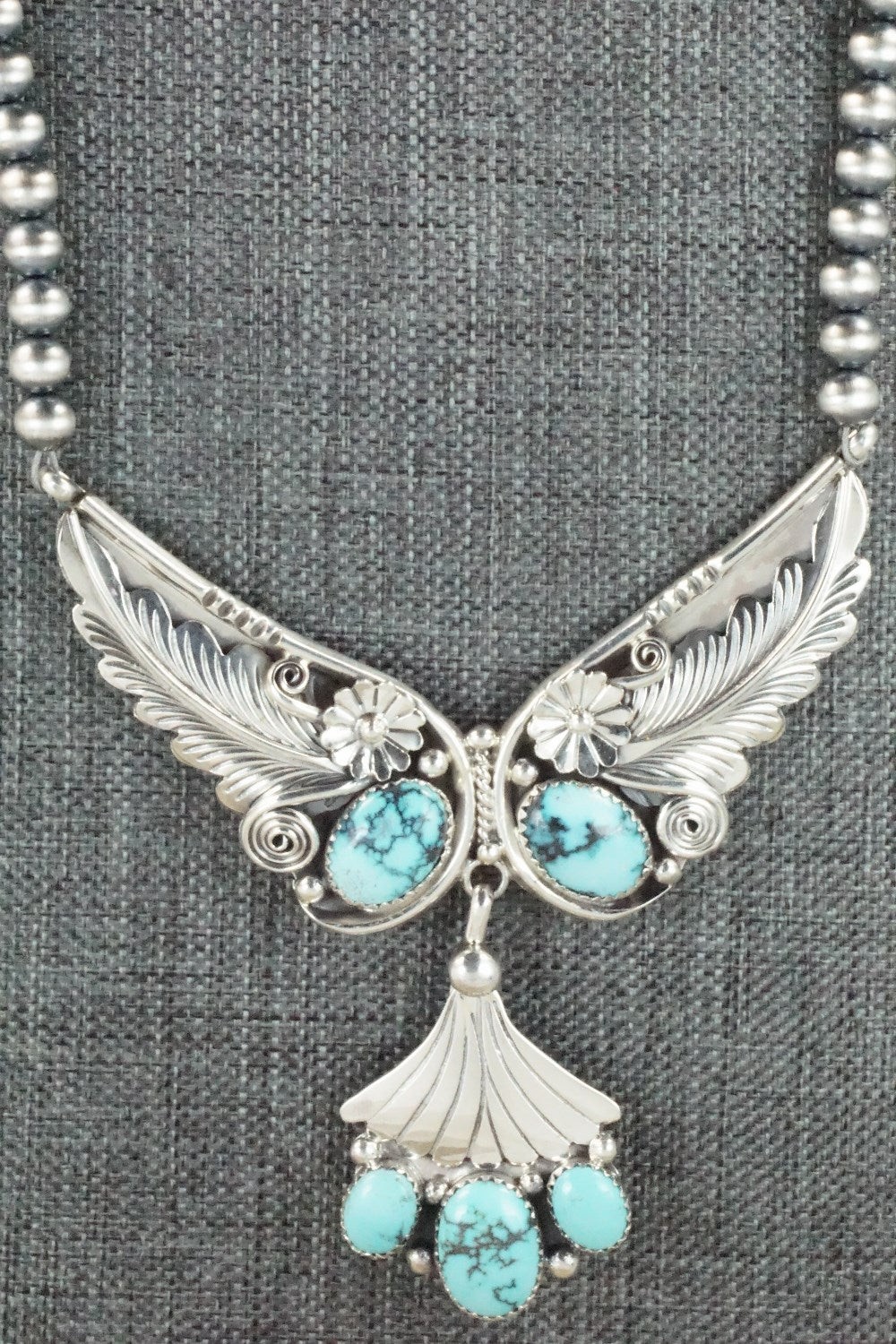 Turquoise & Sterling Silver Necklace - Henry Attakai