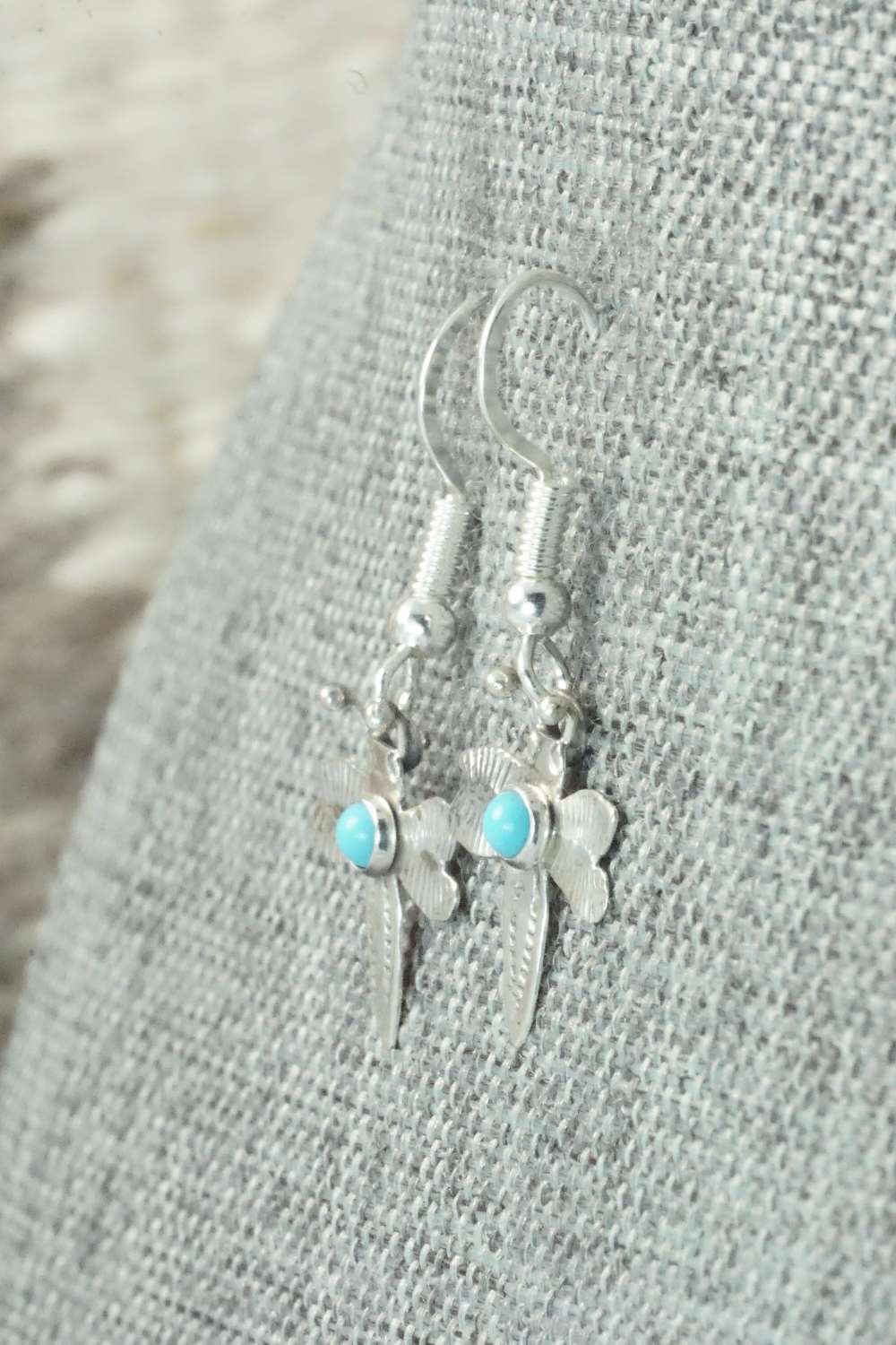 Turquoise & Sterling Silver Earrings - Lucille Platero