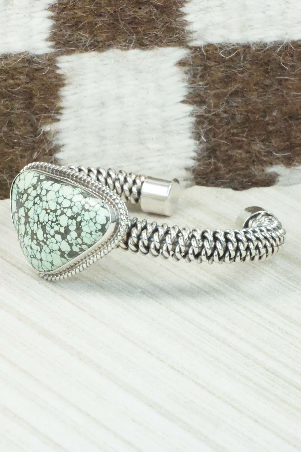 Variscite and Sterling Silver Bracelet - Raymond Delgarito