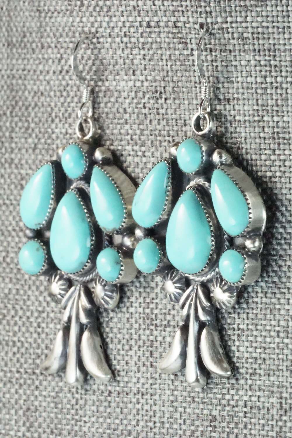Turquoise & Sterling Silver Earrings - Bobby Platero