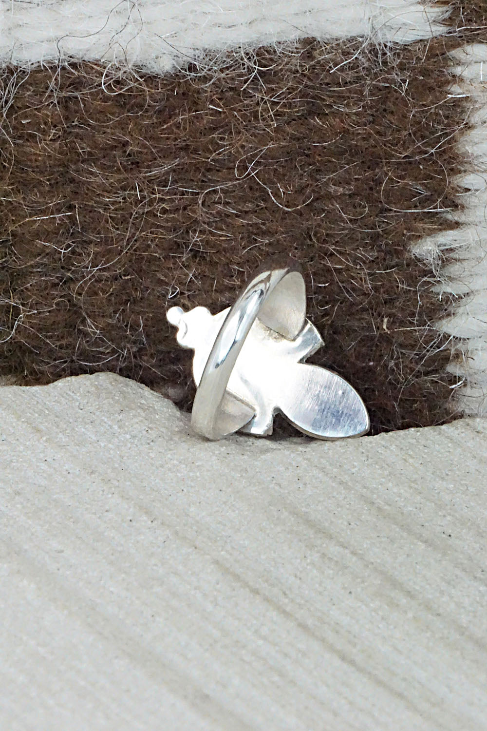 Turquoise & Sterling Silver Ring - Fernando Othole - Size 6.25