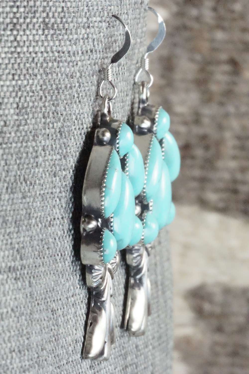 Turquoise & Sterling Silver Earrings - Bobby Platero