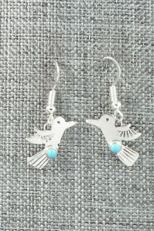 Turquoise & Sterling Silver Earrings - Lucille Platero