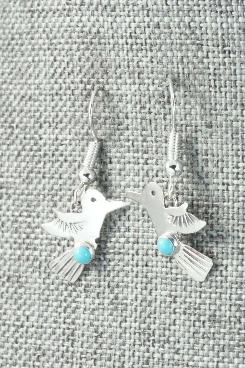 Turquoise & Sterling Silver Earrings - Lucille Platero